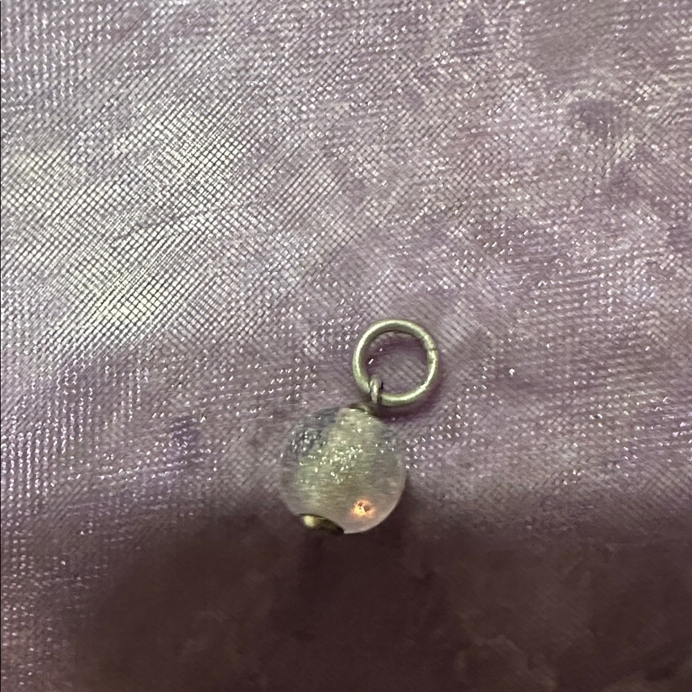 James Avery Pink Shimmer Silver Crystal Pendant.